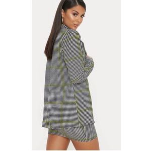 Black Dogtooth Oversized Blazer